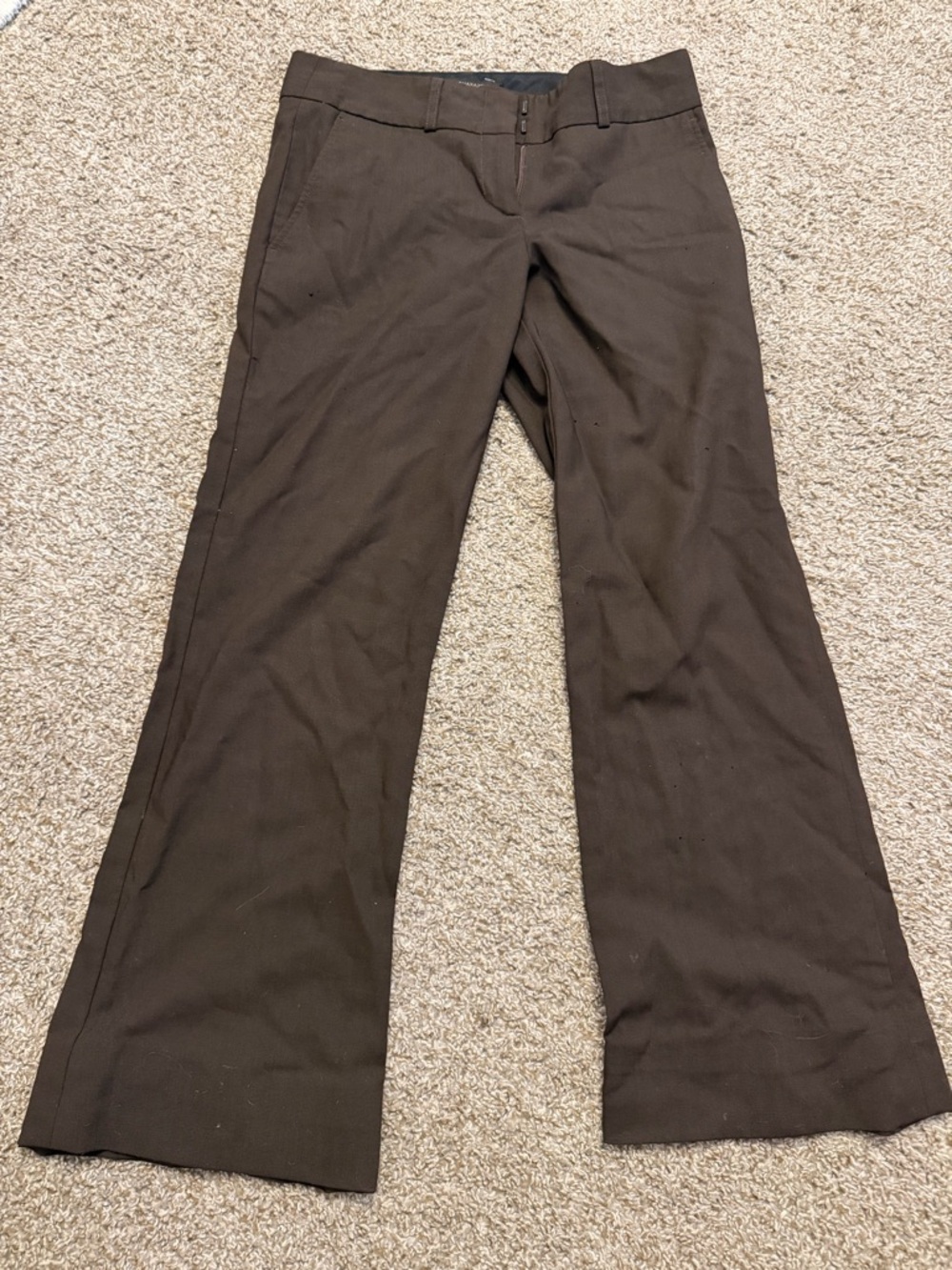 BCBMaxazaria Classic Brown Dress Capri Pants Size 0